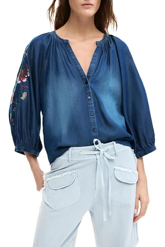 Desigual Femme Blouse brodée Lanterne.