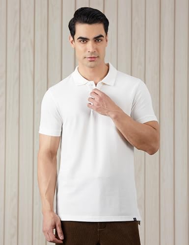 Image of Amazon Brand - Symbol Men's Cotton Rich Solid Polo Tshirt | Collar Tshirts | Half Sleeves | Plain-Regular Fit (Available in Plus Sizes and Combo Pack of 2)