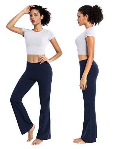 Image of BUBBLELIME 29 inch /31 inch /33 inch /35 inch /37 inch 3 Styles Women's High Waist Bootcut Yoga Pants Basic /Side Pockets Tummy Control Workout Flared