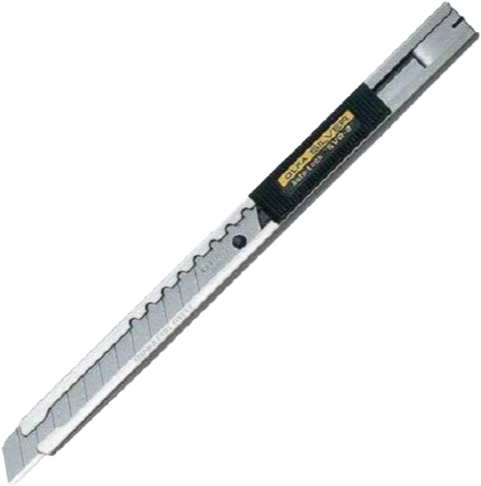 SVR-2 Slimline Stainless Steel Snap Knife with Pocket Clip, Grey