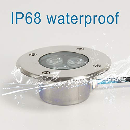 Spots encastrables de terrasse LED vert 220V - Éclairage extérieur inox 4cm