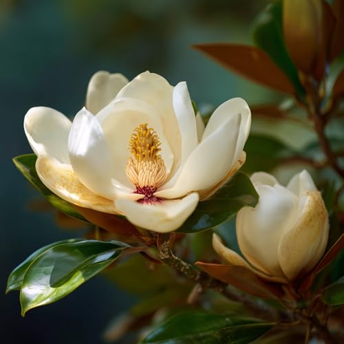 2 Southern Magnolia Tree - 6-12" Tall Live Plants - Fragrant White Flowers - Fast Growing Seedling - Magnolia grandiflora - (2 Pack)