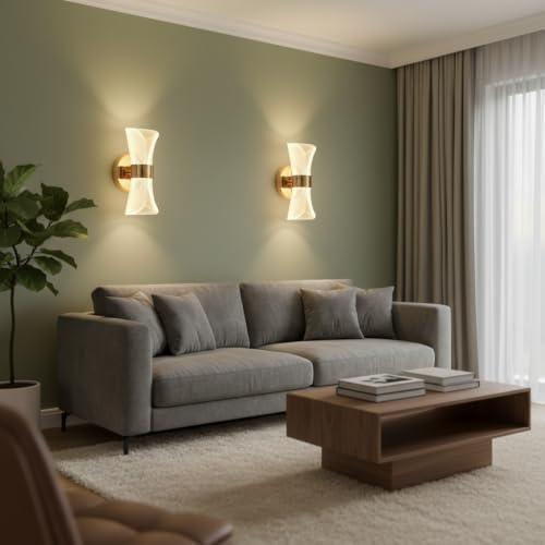Image of Lyse Decor Wall Lights for Home Decoration LED Wall Light with 3 Color Modes, Easy Installation, Ideal for Modern Interiors, Bedroom, Living Room, Hallway, Office (2, WL06)
