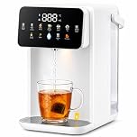 3.5L Instant Hot Water Dispenser, 6 Temp Settings & 8 Cup Sizes, 3-Second Rapid Heat, Quiet Operation, LED Touchscreen & Night Light, for Tea, Coffee & Kitchen (Black)