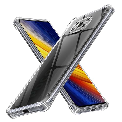 Olgary Cover per Xiaomi Poco X3/X3 NFC（4G） 6.67',Trasparente Custodia Anti Ingiallimento Chiaro Antiurto Ultra Sottile Morbido,Bumper Anti-Graffio Sottile Morbida TPU Protettiva Case