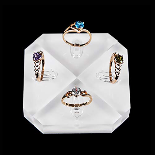 Clear Acrylic Jewelry Holder Photography Props Rings Clips Display Stand Rack 1# - Image 4