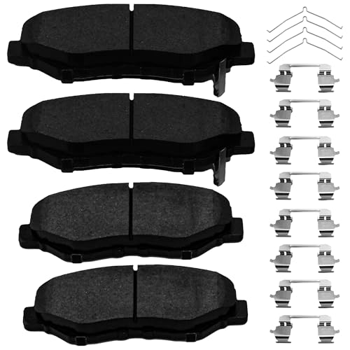 Image of Front Brake Pads Set Compatible with Honda Accord Civic CR-V CR-Z Element FIT Pilot, Acura ILX Automotive Replacement Brake Pads Semi-Metallic D914