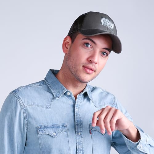Image of Levi's Men's Classic Style Logo Trucker Hat - Adjustable Lightweight