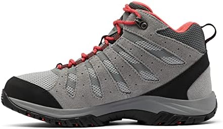 Columbia Women's Redmond III Mid Waterproof Walking Shoe Hiking, Steam/Red Coral, 7.5 | Image 6