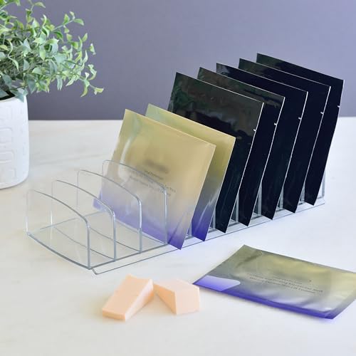 Youngever Plastic Makeup Palette Organizer, Clear Eyeshadow Holder, 10 Compartment Cosmetic Palette Organizer, Makeup Palette Holder - Image 4