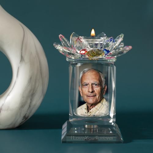 Contid C1208 Small Urns For Human,Cremation Keepsake Photo Urn Unique Rotatable Crystal Mini Urns thumb #2