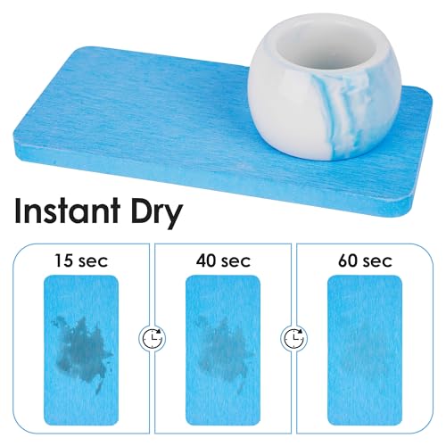 Porte-brosse à dents en céramique bleu avec support diatomite de comptoir