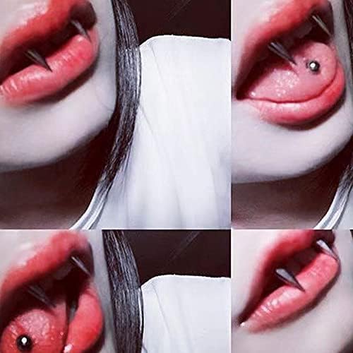 قیمت و خرید 2 عدد Vampire Teeth Smiley Piercing Jewelry Fangs Dentures Ring Barbell Canine Teeth جراحی جراحی از جنس استنلس استیل بدن برای لباس هالووین لباس مهمانی عکس برند Baut مالتینا