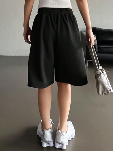 Image of dockstreet Straight Wide fit Long Length Cotton Shorts with Two Side Pockets for Women /Trending Multi Pocket Style, Relaxed Casual Shorts for Women