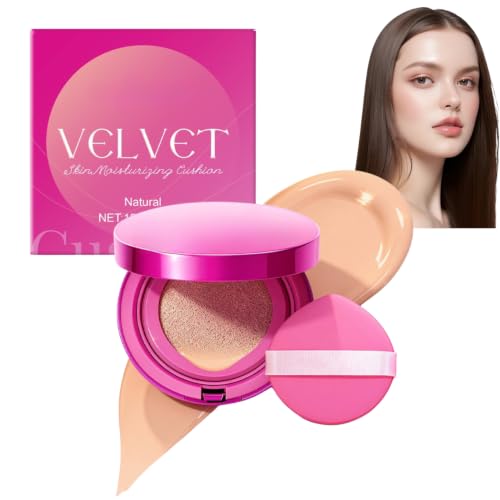 Image of Velvet Cushion Foundation Glow Perfect, Natural Full Coverage Foundation Hydrating Peptide Complex,Long Lasting Durable Luster, Waterproof Breathable Moisturizing For All Skin Cushion（Natural）