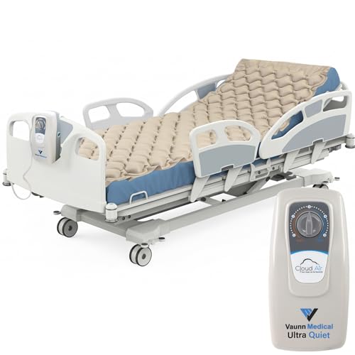 Vaunn Medical Cloud Air Whisper Quiet Alternating Air Pressure Mattress Topper with Pump Twin Size 36' x 78' x 3'