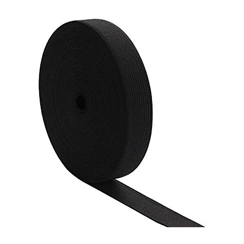 Elastic Elastic Band for Sewing Black Knitted High-Elastic Spools, Width 1"X 12 Yards (Black) Cover