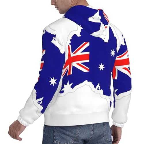 Pull à capuche athlétique homme carte Australie S-4X