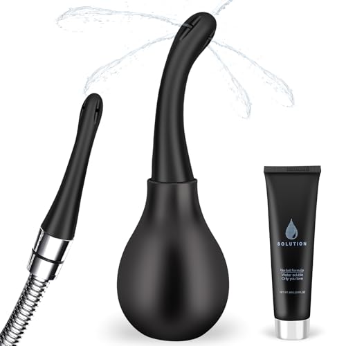 Image of Enema Bulb Anti Backflow Anal Douche Kit with Lube for Men&Women