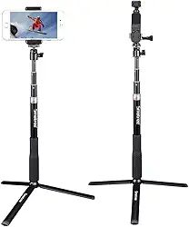 Smatree Bastão de selfie compatível com GoPro Hero 13/12/11/10/9/8/7/6/5/4/3+/3/DJI OSMO Pocket 2/SJCAM/AKASO/Xiaomi Yi e celular (não compatível com OSMO Pocket 3)