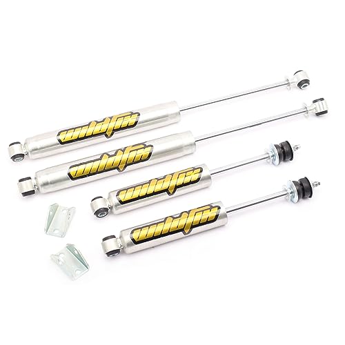 WILDFIX 3inch Lift Shocks for Chevy Silverado 2500 3500HD GMC Sierra 2500 3500HD 2001-2010, Zinc Plated Coating, 4 Pieces Pack