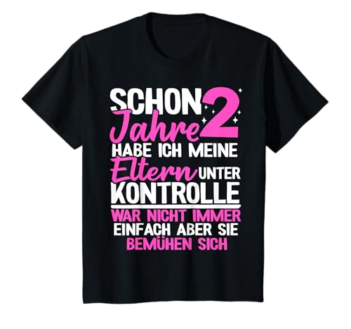 Mädchen 2. Geburtstag 2 Jahre Alt Zweiter Geburtstag Kind T-Shirt