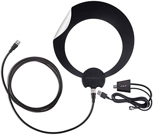 Antennas Direct ClearStream FLEX Amplified TV Antenna, 50+ Mile Range, UHF/VHF, Multi-Directional, Grips to Walls, USB In-Line Amplifier, 12 ft. Coaxial Cable, 4K Ready, Black/White/Paintable - FLEX