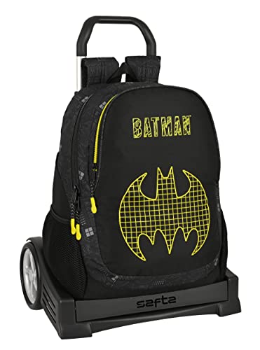 Mochila Safta Espalda Ergonómica con Carro Safta Evolution de Batman Comix, 320x160x440 mm
