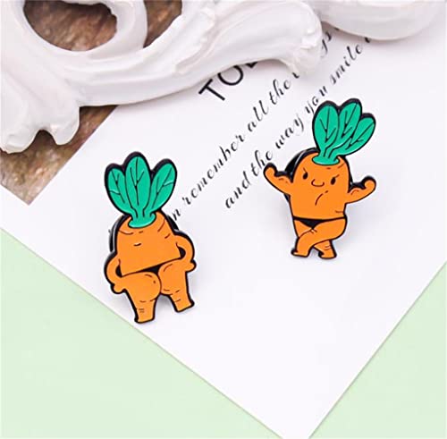Fitness Carrot Enamel Pin Label Brooch Bags Badge Clothes Kids Shirt Skirt Brooches Jewelry for Clothes Hat Backpacks Gift4