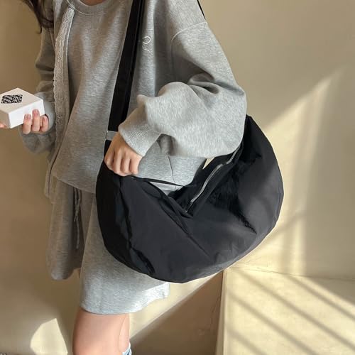 Teclado Nylon Crossbody Bag Plain Dumpling Messenger Bag Casual Shoulder Bag Purse Travel Daypacks4