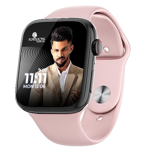 Image of Kratos SW15 Smart Watch for Men and Women with Bluetooth Calling, 1.85 inch HD Display, IP67 Water Resistant, Long Battery Life, 25+ Sport Modes,SpO2 & Health Monitoring, Smart Watch with 200+ Watch Face