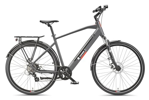 TELEFUNKEN E-Bike 28 Zoll Fahrrad für Herren | Trekking Pedelec mit 8-Gang Kettenschaltung & Scheibenbremsen | 250 W Heckmotor & integriertem 417,6 Wh Li-Ion-Akku | inkl. Panzerkabelschloss – Bild 3