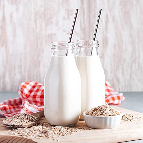 Superlele 12Pcs 12Oz Glass Juice Bottles, Reusable Glass Bottles With Caps And Straws, Glass Bottles For Juicing, Milk, Smoothie, Drinking And Other Beverages #TOP3