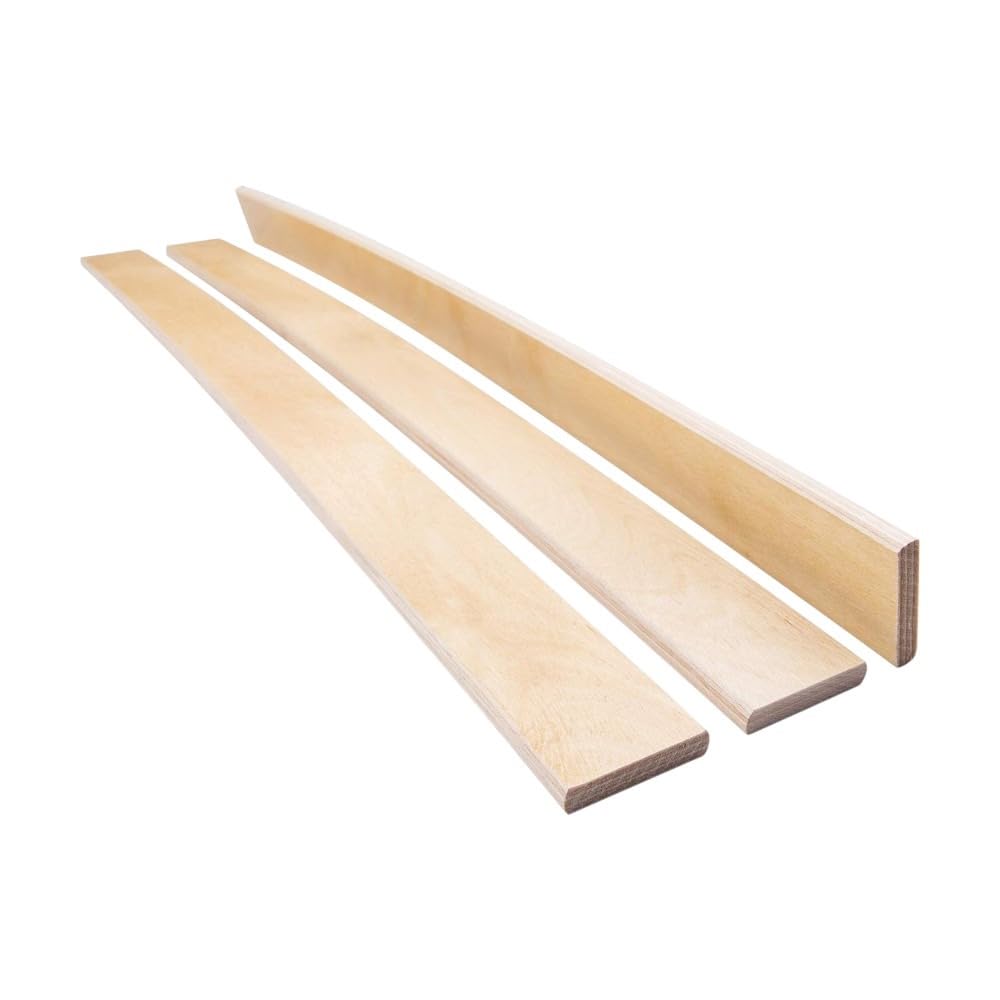 TopSpot Individual Replacement Beech Sprung Wooden Bed Slats – 63mm x 8mm x 915mm – Strong Curved Slats for Bed Frame Repair or Support – Also Available in Custom Lengths (20, 63mm x 8mm x 915mm)