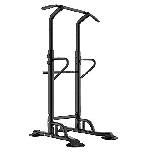 Torre de potencia ajustable para dominadas y fondos de gimnasio en casa hasta 330lb