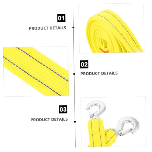 Corde de remorquage 5 tonnes Cabilock en polyester de 5m avec crochets en U solides - 3