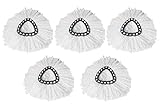 MZY LLC 5Pack Mop Heads Replacements for EasyWring Spin Mop Microfiber Spin Mop Refills Easy Cleaning Mop Head Spin Mop Replacement Heads