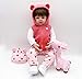 iCradle 24 Pulgadas 61cm Reborn Baby Doll Niña Realista Muñeca de Silicona Bebe Reborn Toddler Vinilo Juguete Regalo (18"/45cm)
