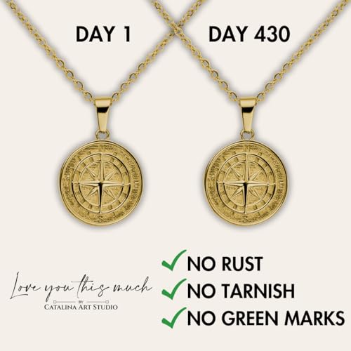 To My Man 316L Steel Compass Necklace, Love Gift for Him, Romantic Gift for Boyfriend Birthday, Sentimental Gifts for Him Long Distance Relationship4