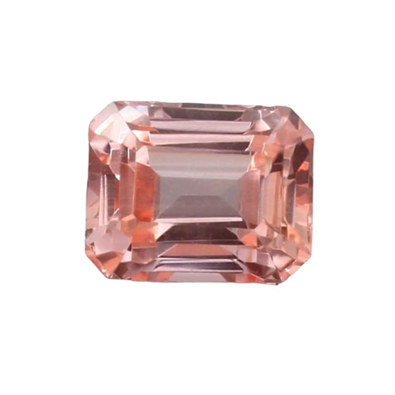 Saphir naturel Padparadscha octogonal pour création de haute joaillerie unique