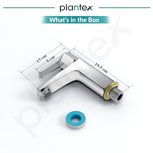 Image of Plantex Pillar Tap for Wash Basin with Teflon Tape /Tap for Wash Basin /Water Tap-Chrome (Celesiya-1243)