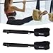 Menolana 2Pcs Pilates Plush Straps Yoga Resistance Bands Adjustable Comfortable Plush Padding Fitness Straps for Beginners Men Workout, Black and Small