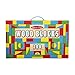 Melissa & Doug Wooden Building Block Set - 200 Blocks in 4 Colors and 9 Shapes