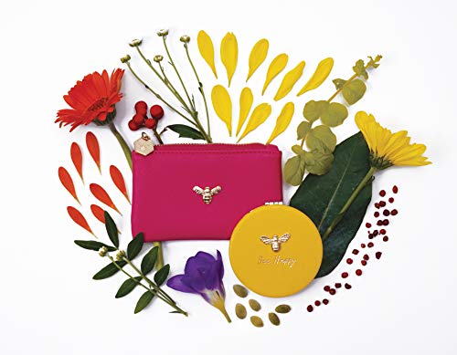 The Beekeeper 'Bee Happy' Yellow Compact Mirror