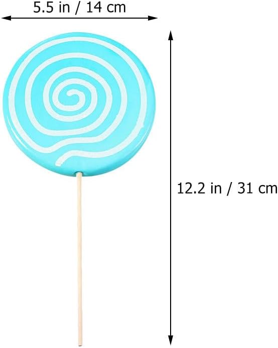 Zerodeko Giant Fake Lollipop Prop 12.2 Inch Large Simulation Candy Photo Booth Decoration for Party Event Wedding Photography Accessory