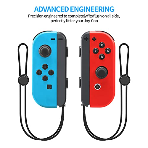 Wrist Strap For Switch Joycon – 1 Pair Lanyard Attachments Replacement Parts Accessories With Joysticks Grip Caps For Joy Con Joy-Con Controller #TOP2