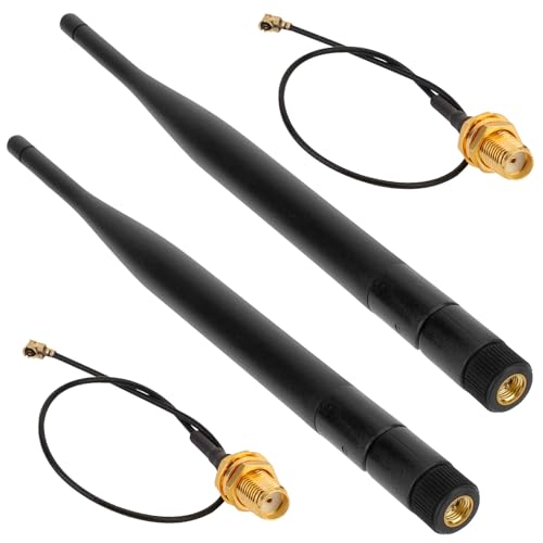 2 Pack 868MHz LORA Antenna 5dBi Gain Omni SMA Male Connector + RF Antenna Adapter Cable