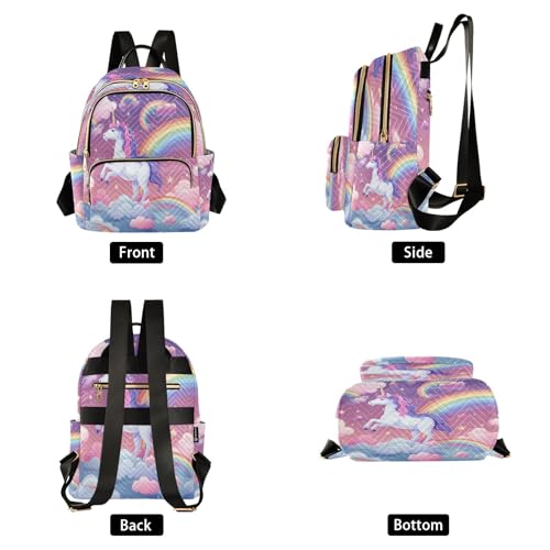 Image of senya Magic Unicorn Rainbow Women Backpack Purse Travel Daypack Shoulder Bag