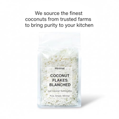 Image of Minimal Dried Natural Unsweetened Coconut Flakes - 1kg | Fresh & Crunchy | Ideal for Baking, Cooking, and Snacking