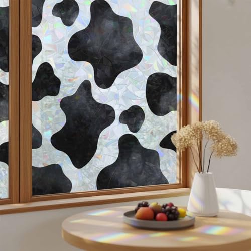 Película decorativa para ventana con patrón de vaca 45x200 cm miniatura 4